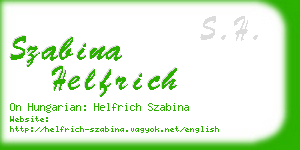 szabina helfrich business card